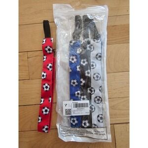 Satinior 4 Pack Soccer Headbands Non-Slip Adjustable Athletic Hair Bands Kids
